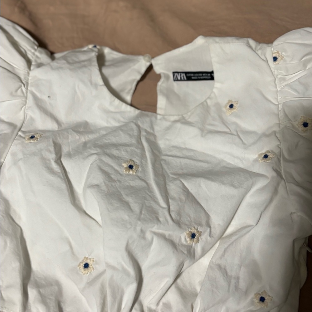 🛍Bundle sale🛍Zara White Crop Top with Chic Design xs - Picture 11 of 11